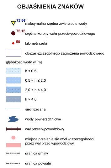 Mapa zagroenia powodziowego - legenda